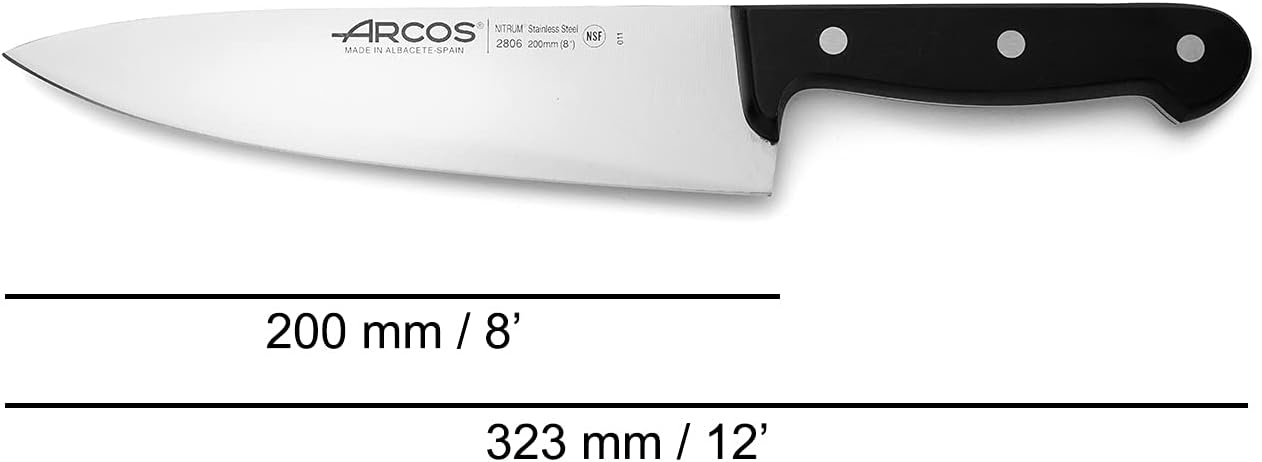 Set Cuchillos Acero Inox Profesional 8x6 Pulg