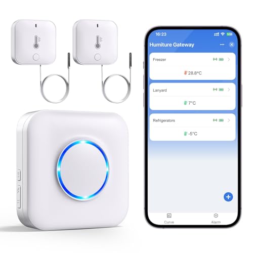 Termómetro WiFi para refrigerador con alarma de 90 dB
