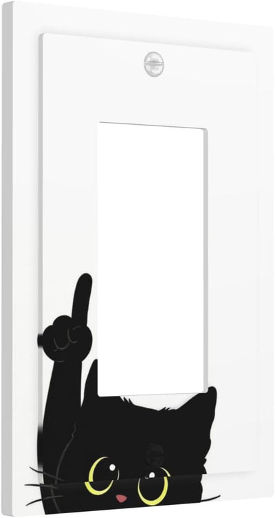 Cubiertas decorativas interruptor gato negro placa gfci