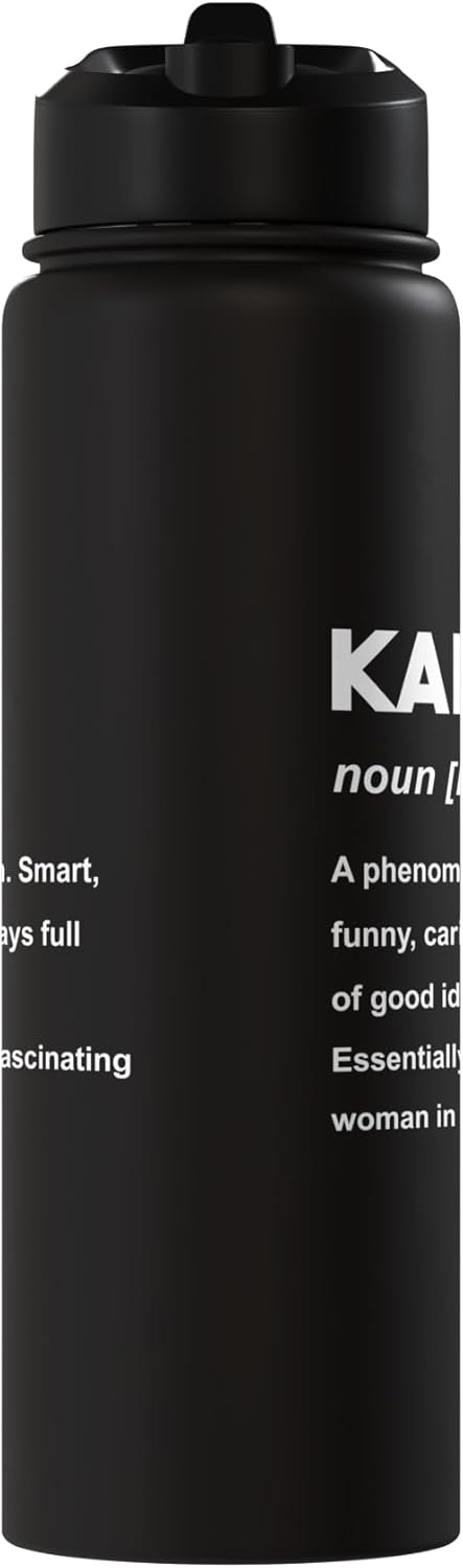 Botella de agua acero inoxidable Kalie Name aislada