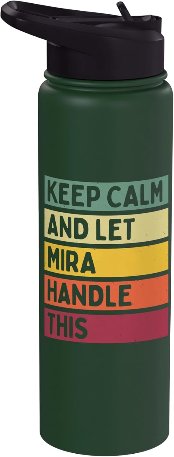 Botella de agua acero inoxidable con frase retro sin BPA