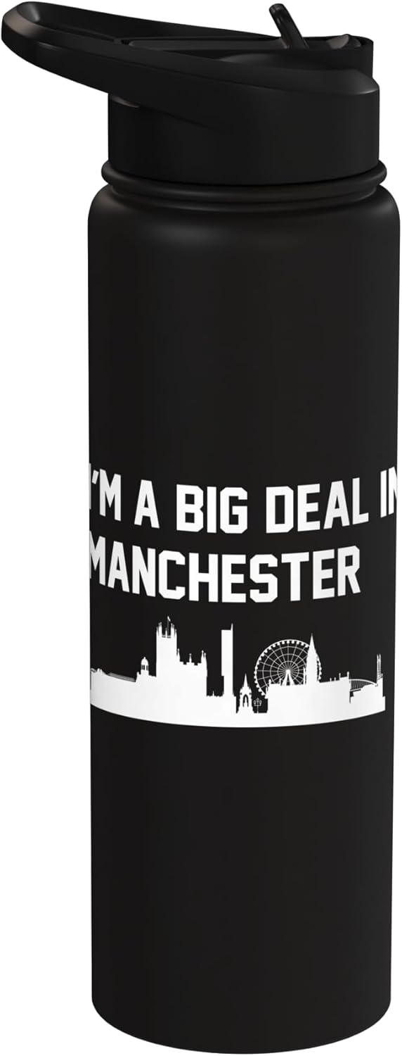 Botella agua acero inox aislada Manchester