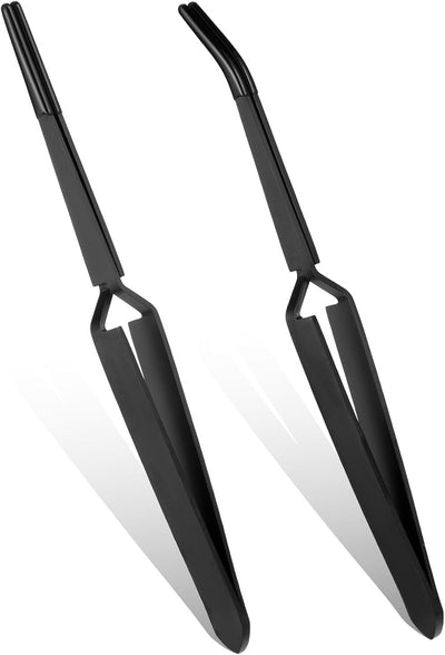 2 Pinzas Inversas Acero Inox Puntas Goma para Manualidades