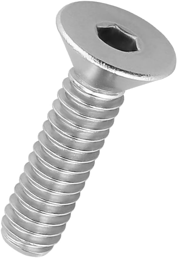 Tornillos cabeza plana acero inox 10-24x5/8 pulg 50 pzas