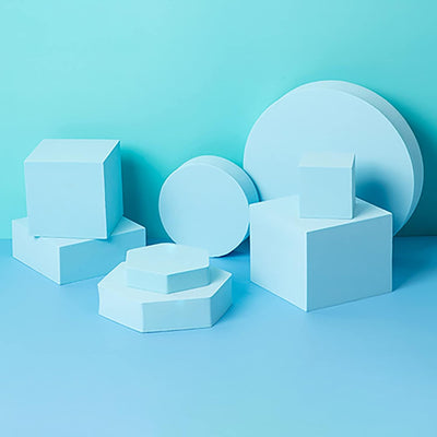 Set 8 Pzas Accesorios Foam Geométricos Azul