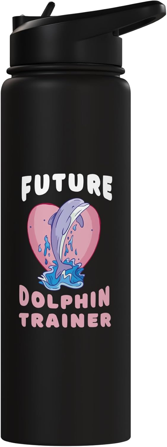 Botella agua acero inox aislada para niño entrenador de delfines