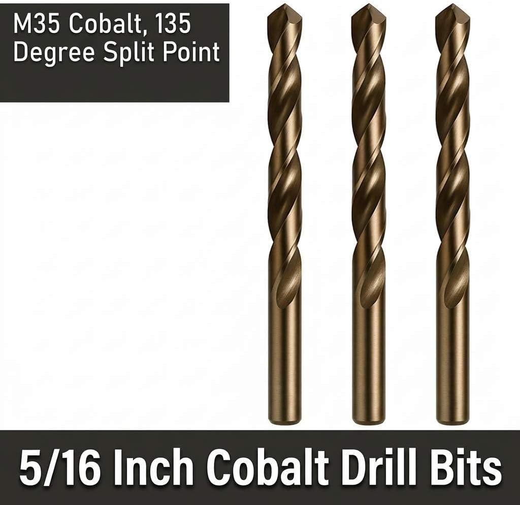 Brocas cobalto 5/16pulg 3 Pzas para acero inox
