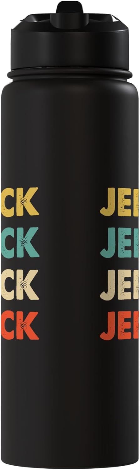 Botella de agua acero inoxidable Jerrick Name aislada