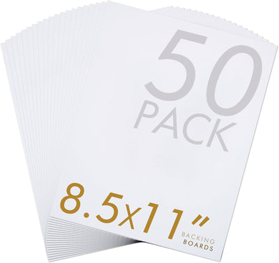 50 Tableros Sin Ácidos 8.5x11pulg 4 Capas Blanco