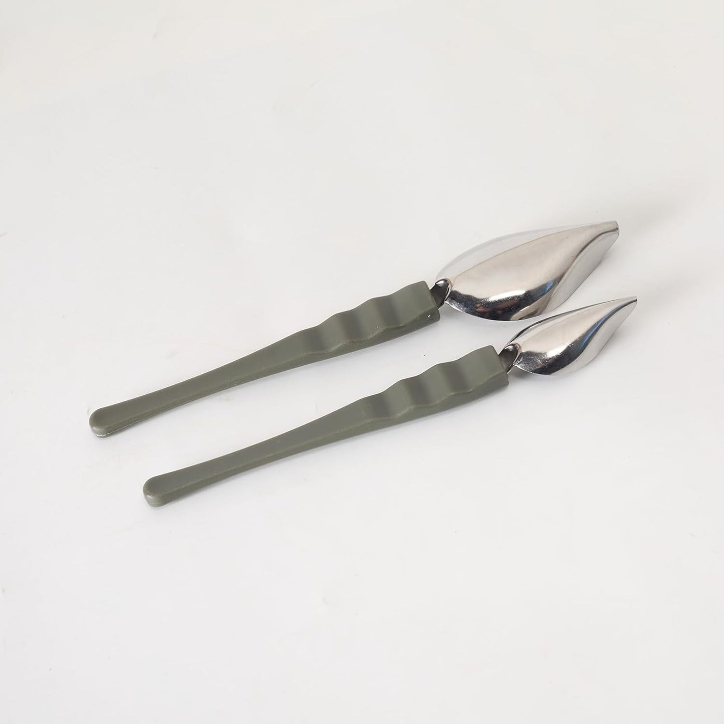Cucharas de acero inoxidable para dibujo culinario, juego de 2