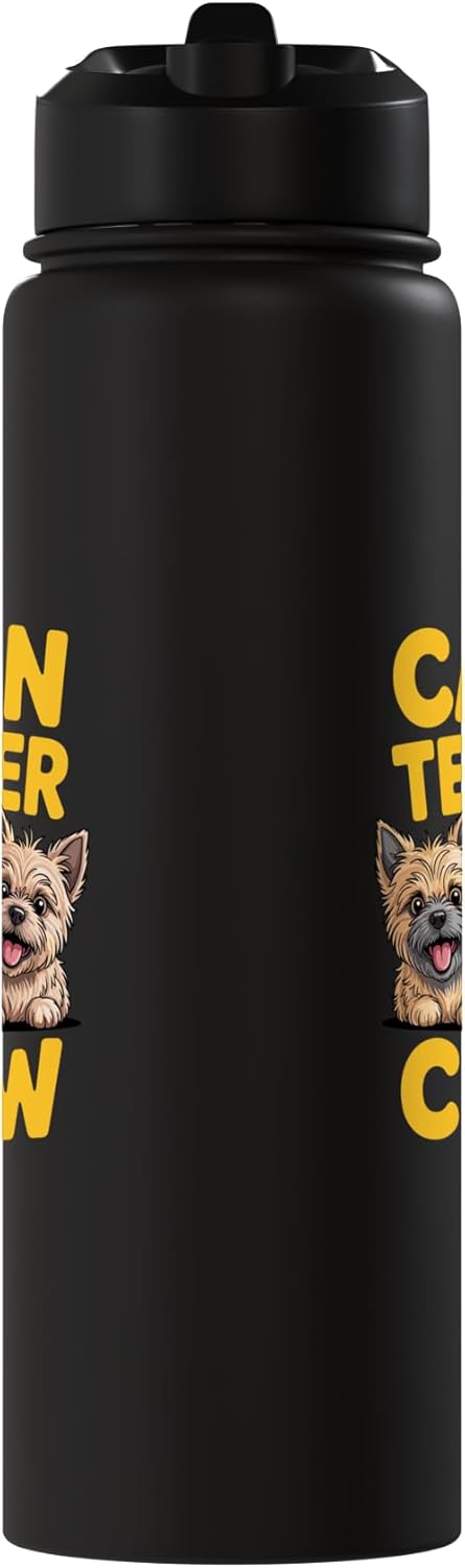 Botella agua acero inox aislada perro Cairn Terrier