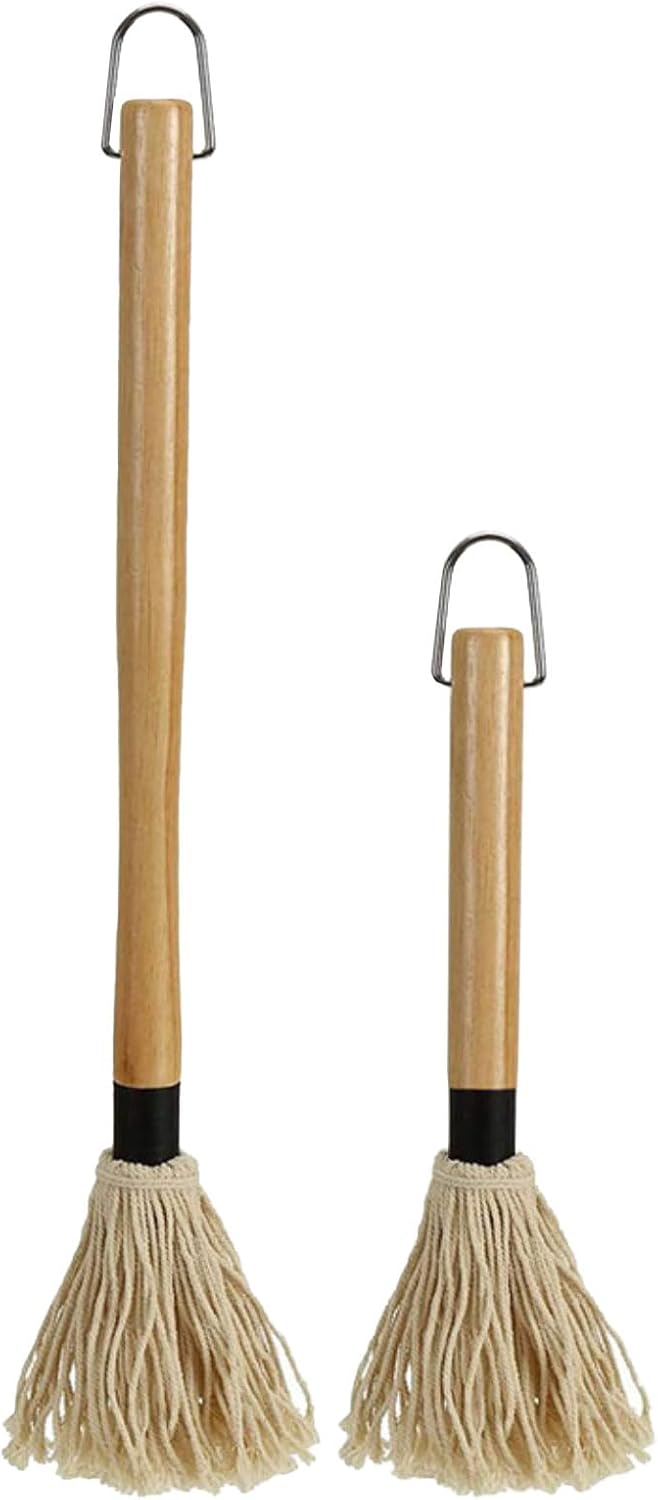 Cepillos trapeador barbacoa 18 y 11 pulgadas madera