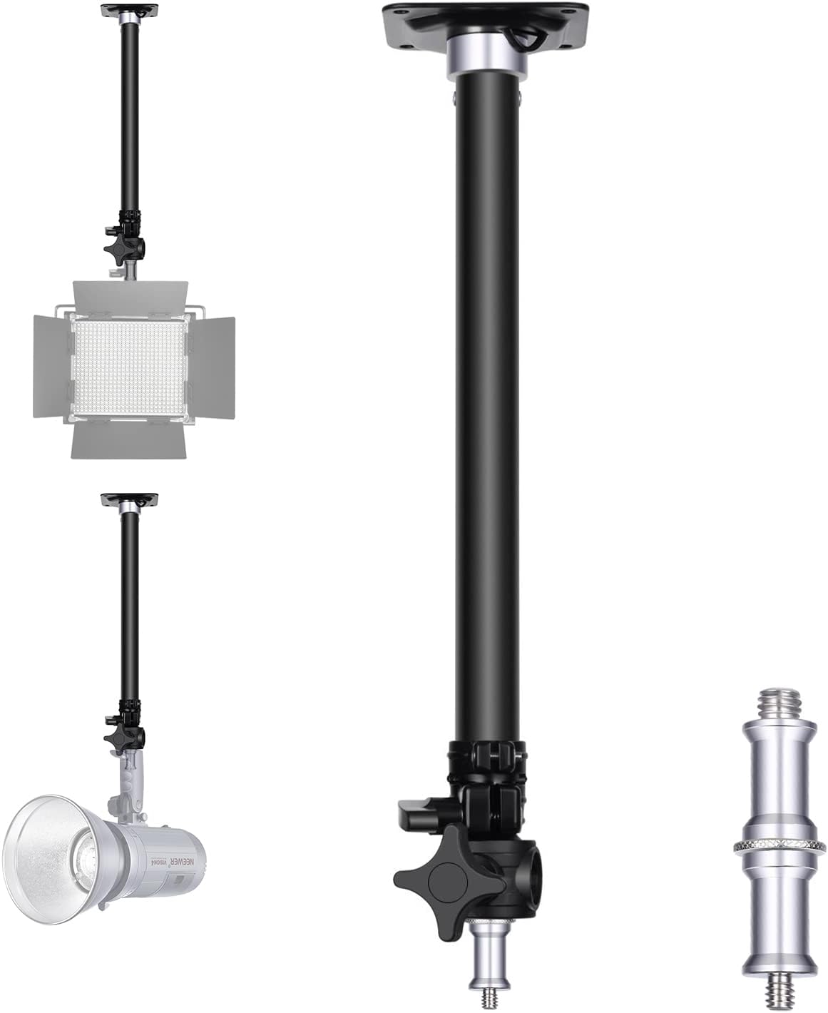 Brazo pared ajustable 15-23.6pulg adaptador 1/4-3/8