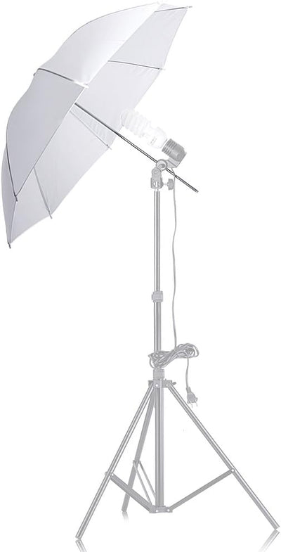 Sombrilla translúcida blanca 84cm para estudio fotográfico