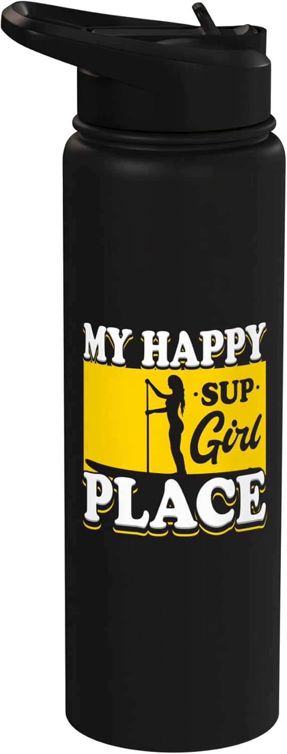Botella de agua acero inoxidable aislada para amante del sup