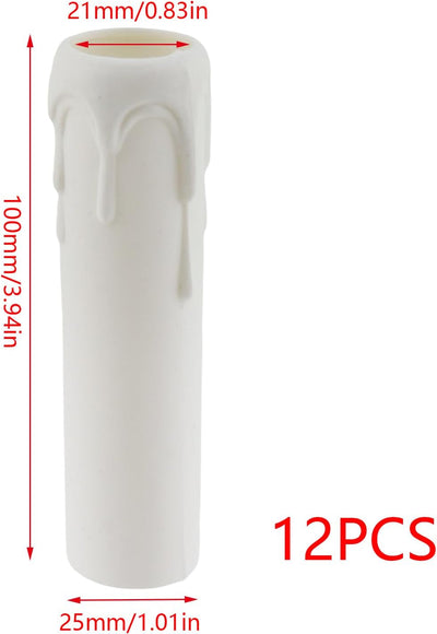 Cubiertas velador plástico 12 pzas blanco