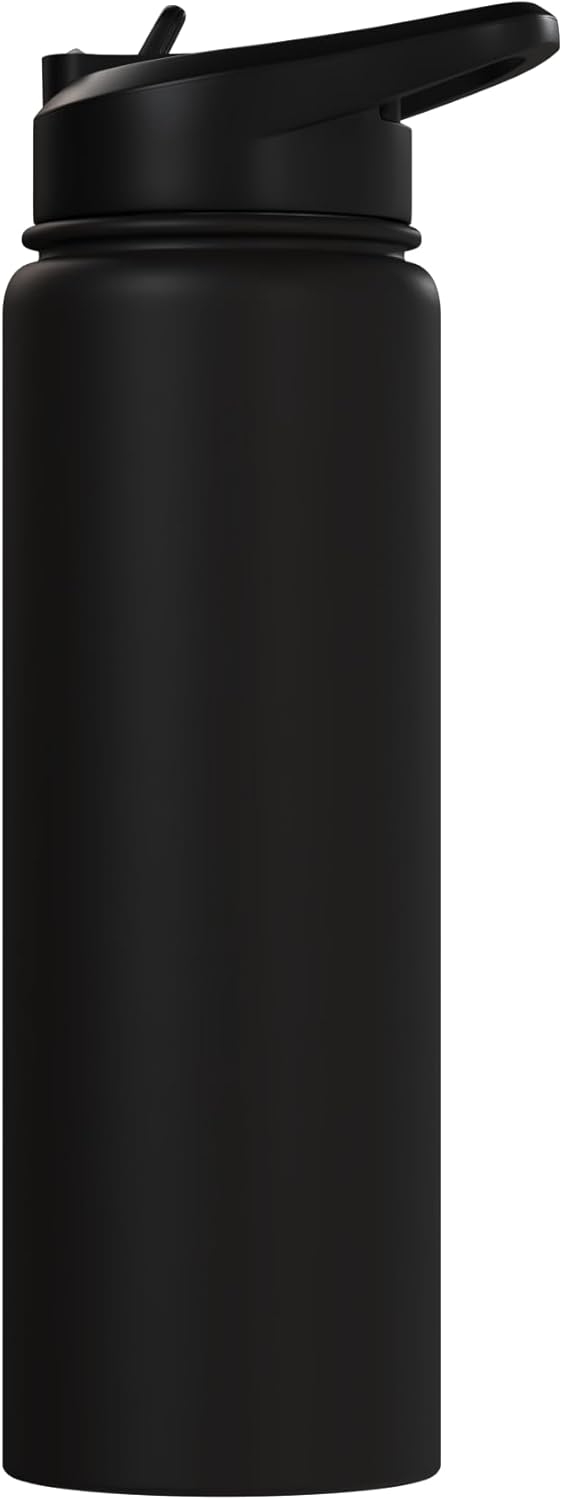 Botella de agua acero inoxidable aislada para caminatas