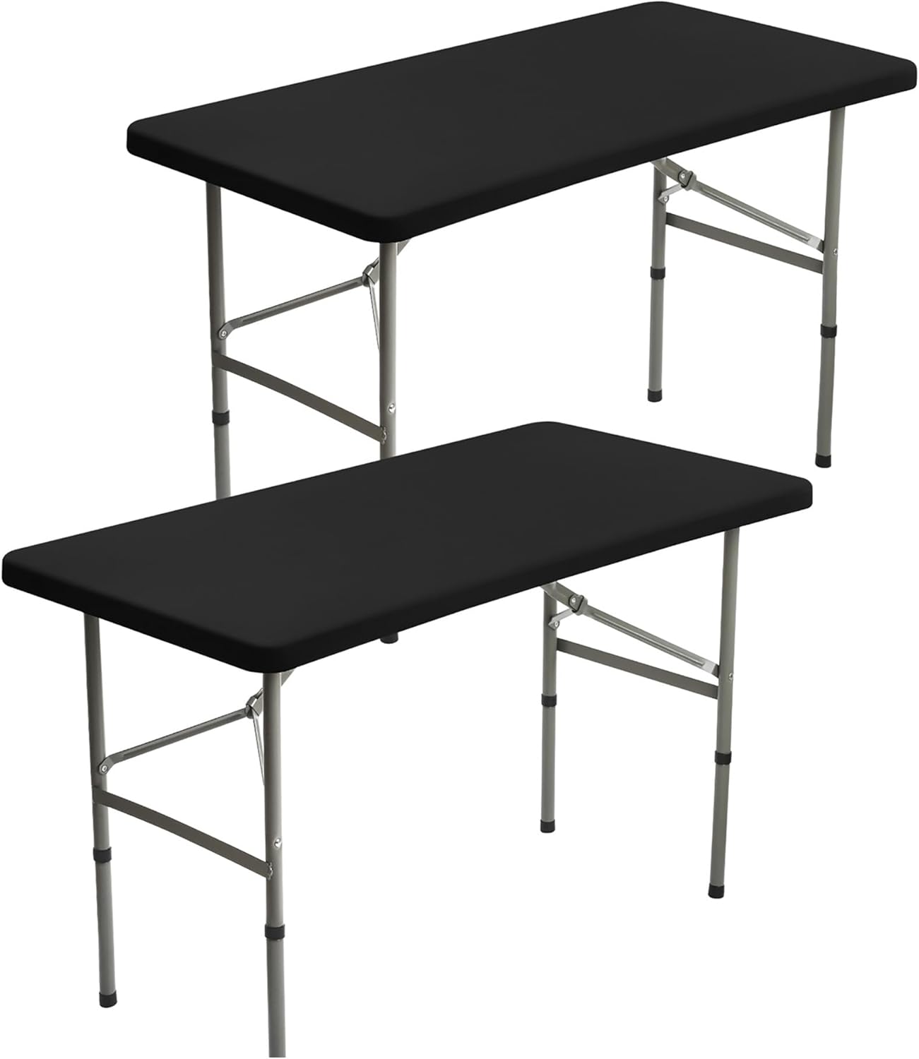 Mantel elástico de elastano negro ajustable 24 x 48 pulgadas paquete de 2