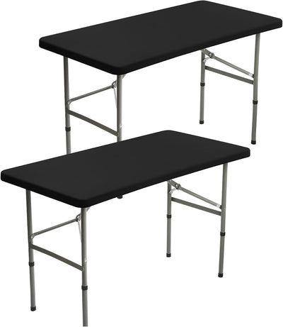 Mantel elástico de elastano negro ajustable 24 x 48 pulgadas paquete de 2