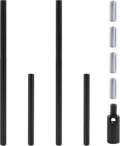 Set 4 Postes Extensión Lámpara Araña Negro