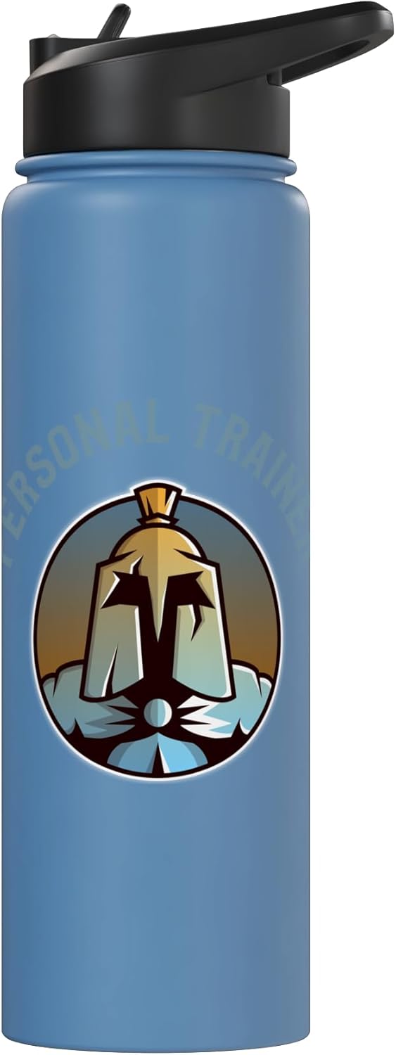 Botella agua acero inox aislada personal trainer