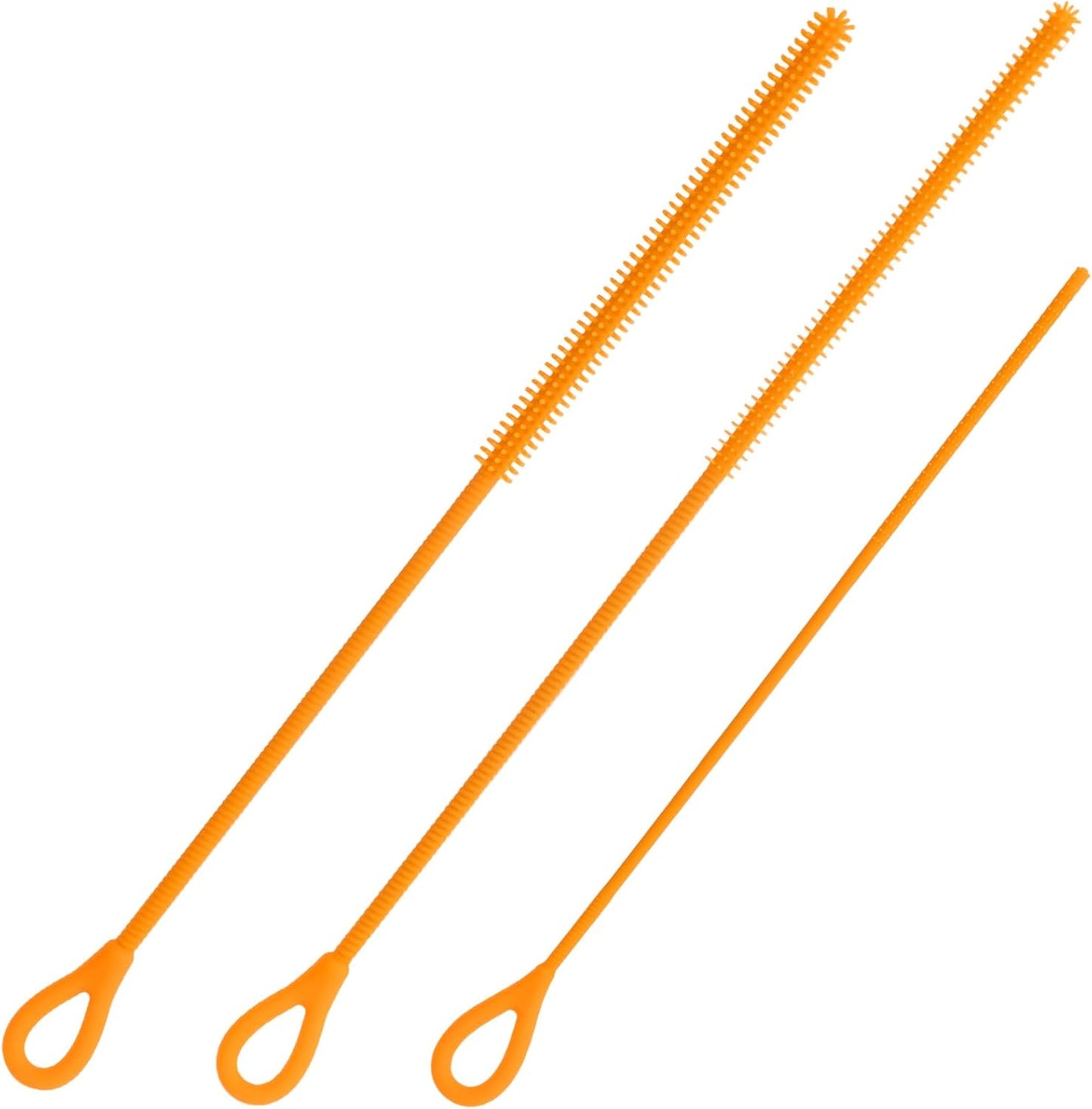 Set 3 cepillos silicona para limpiar popotes 0.118-0.354pulg