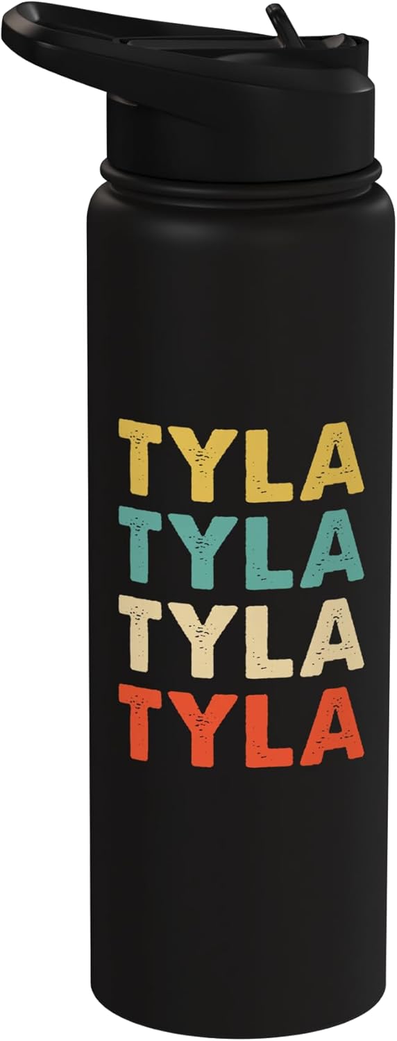 Botella de agua acero inoxidable Tyla Name aislada