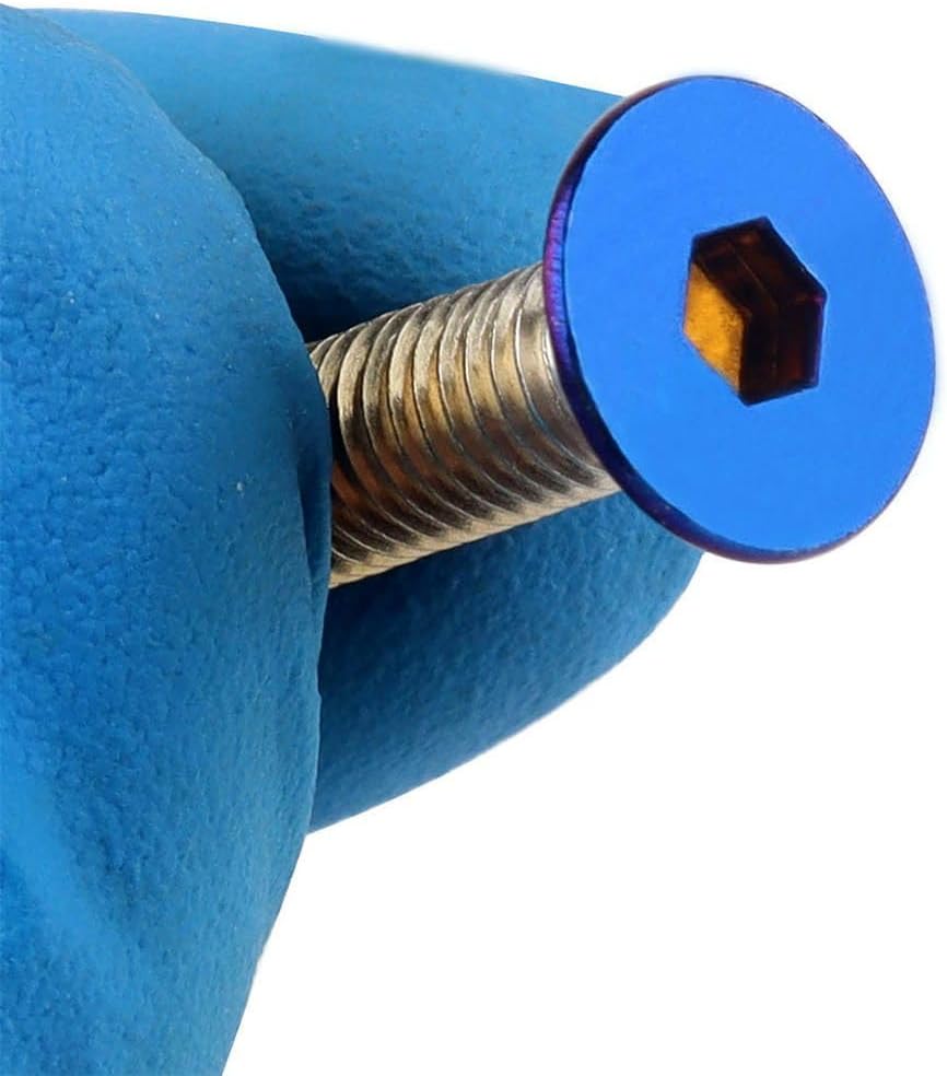 Tornillo M5x16mm acero inox cabeza plana titanio