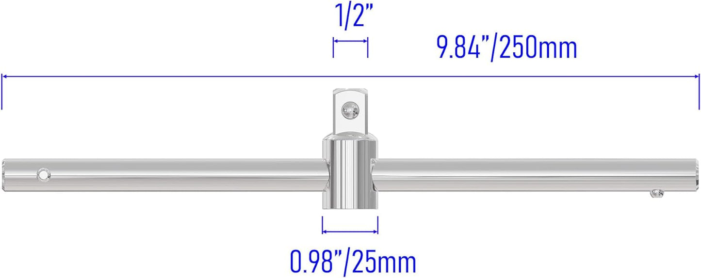 Barra extensión llave trinquete 1/2pulg llave deslizante 10pulg