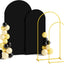 Set 2 cubiertas soporte metal arco negro 6-7.2ft para boda
