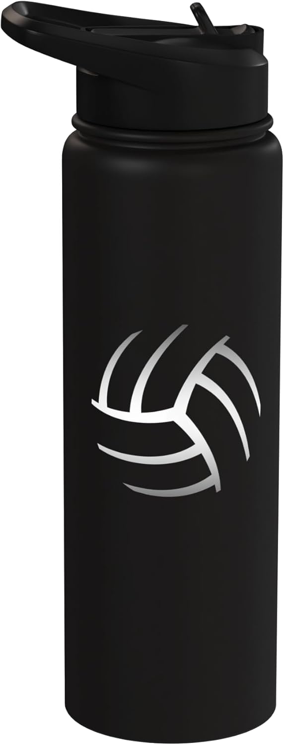 Botella de agua acero inoxidable aislada para voleibol