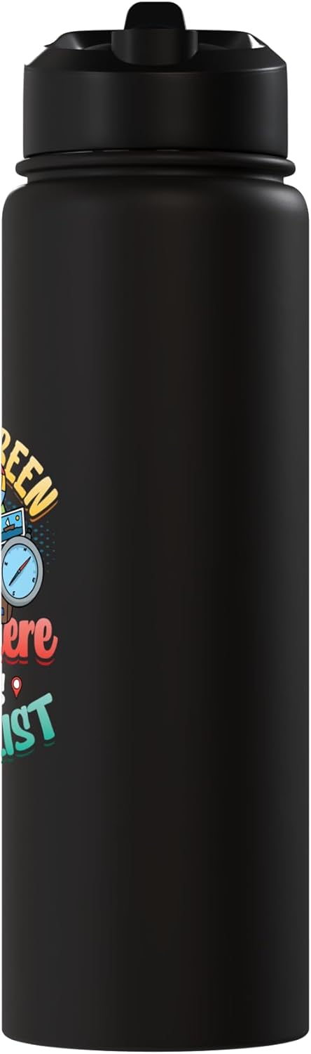 Botella de agua acero inoxidable aislada para viajeros