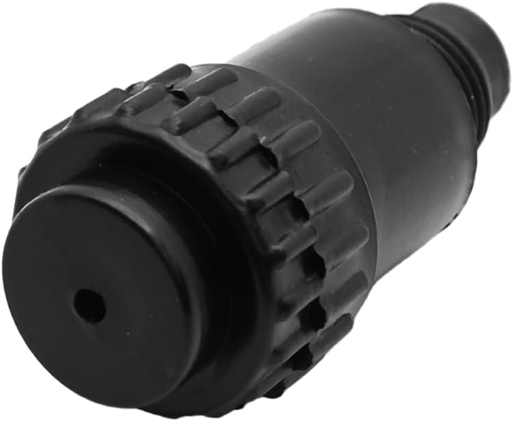 Conector 3/8BSPT compresor aire tapa aceite plástico negro