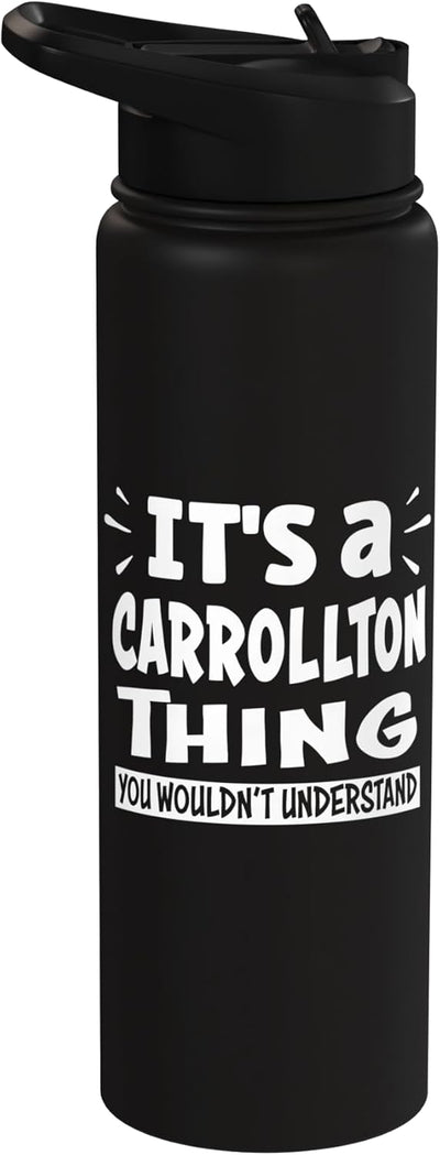 Botella de agua acero inoxidable aislada Carrollton Lovers