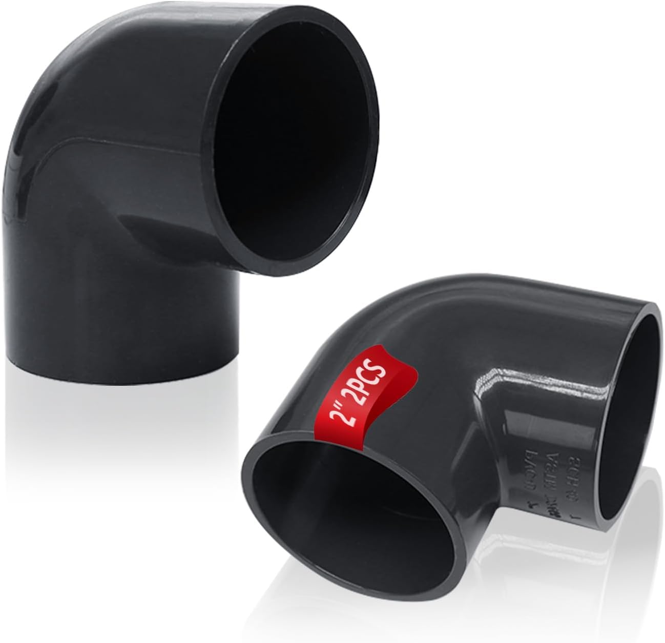 2 Pzas Codo PVC Gris 90° para Tubo Sch40