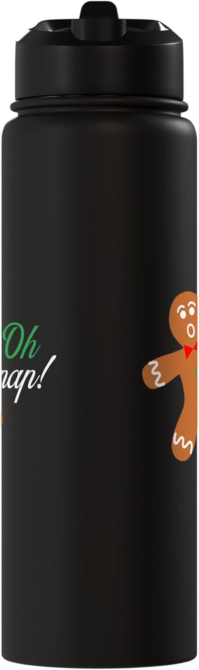 Bote de agua acanalado para navidad hombre pan de jengibre acero inoxidable