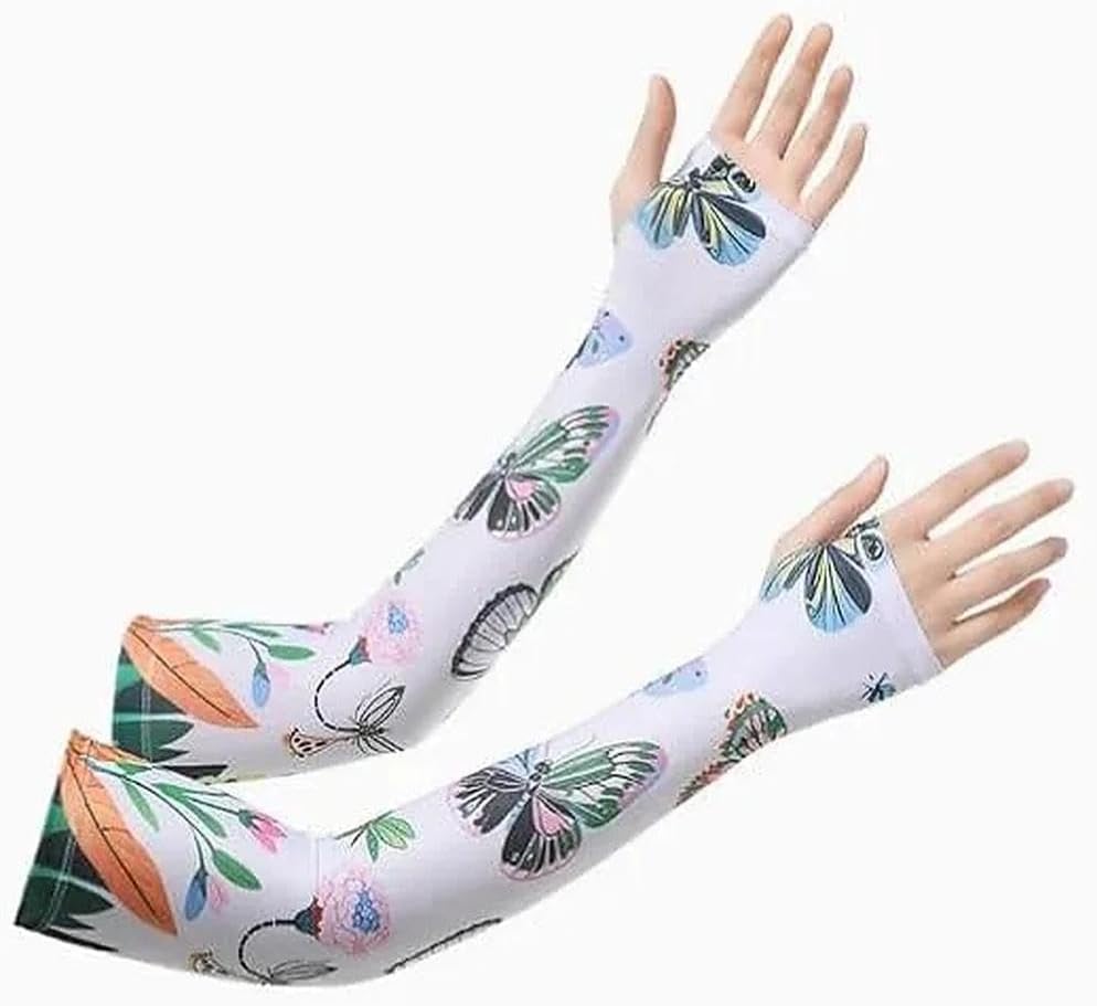 Mangas UV UPF 50 para jardinería y ciclismo