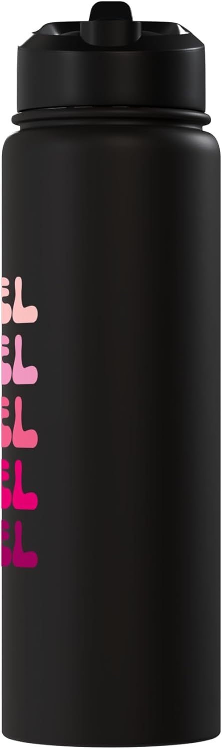 Botella de agua aislada de acero inoxidable minimalista
