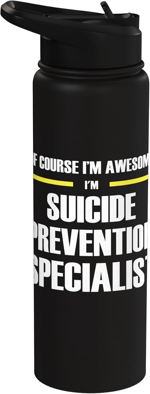Botella de agua acero inoxidable aislada para prevención del suicidio
