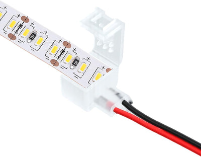 Conector LED neón 2 pines 10 uds sin soldadura 0.236x0.472pulg