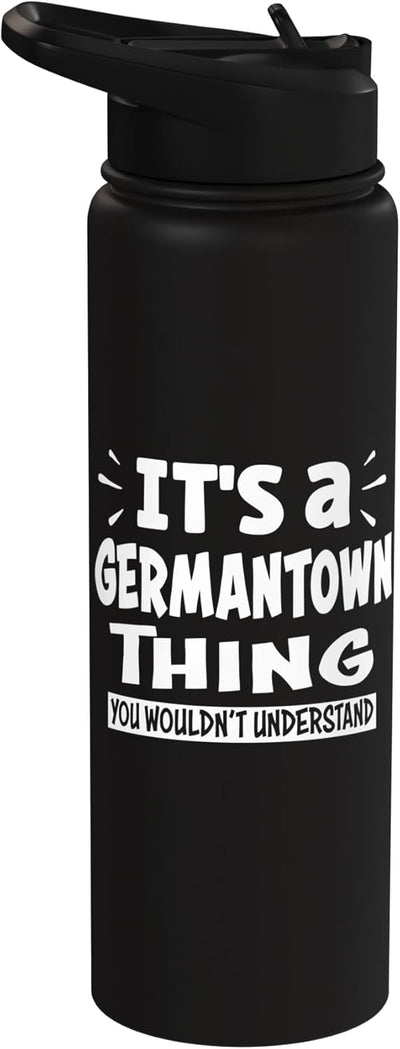 Botella de agua acero inoxidable aislada Germantown Lovers
