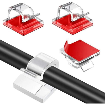 70 Pzas Clips Cable Adhesivo Organizador Alambre Exteriores