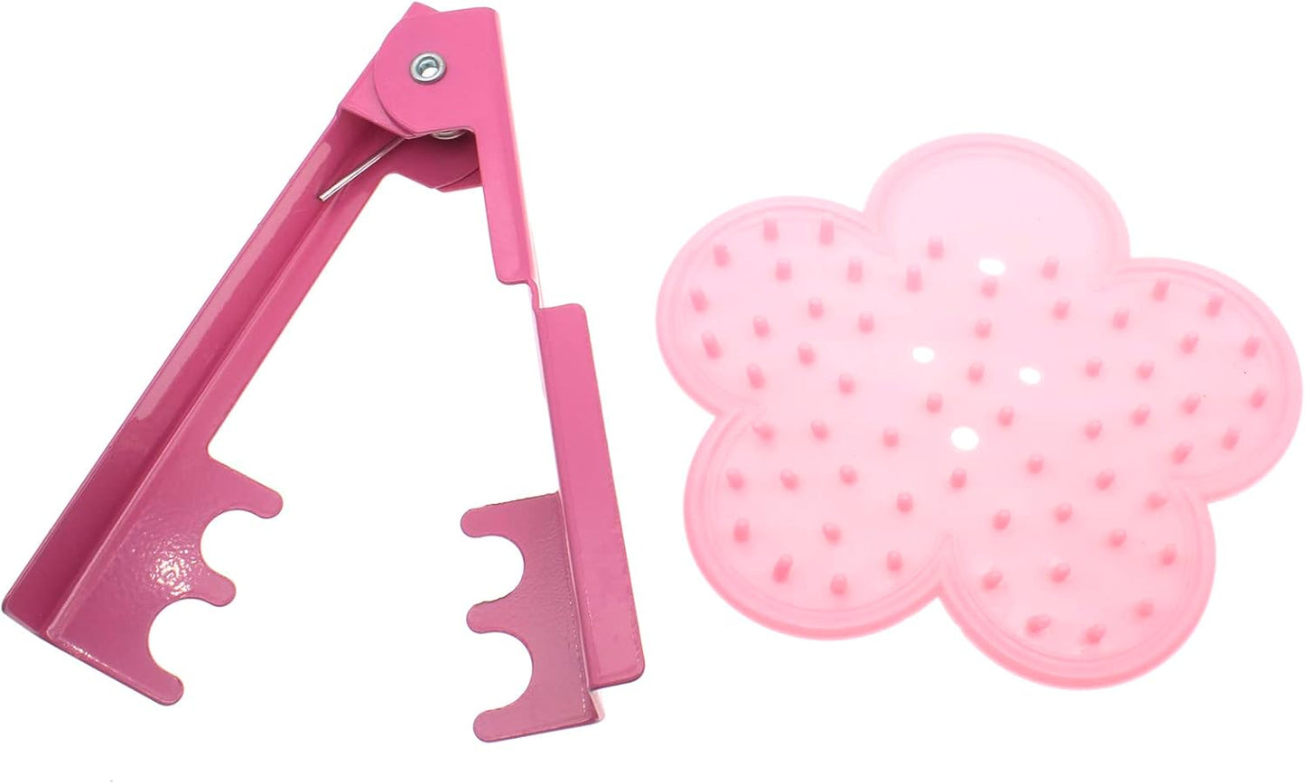 Juego herramientas pelar espinas tallo y hojas rosa