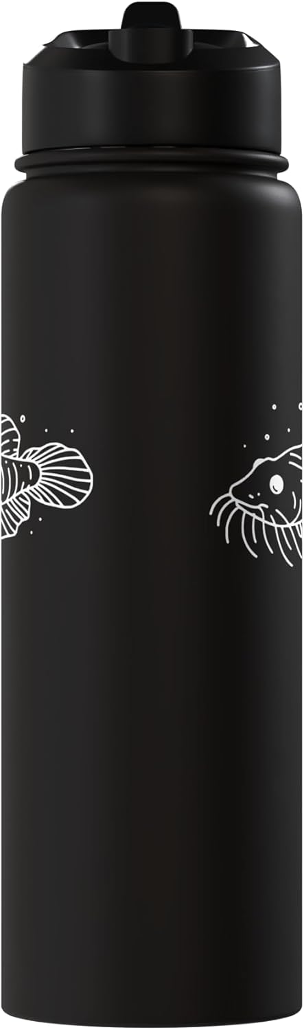 Botella agua acero inox aislada arte dragón goby
