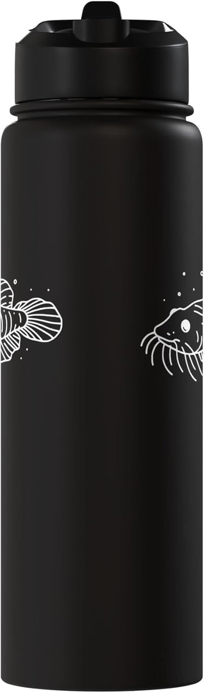 Botella agua acero inox aislada arte dragón goby