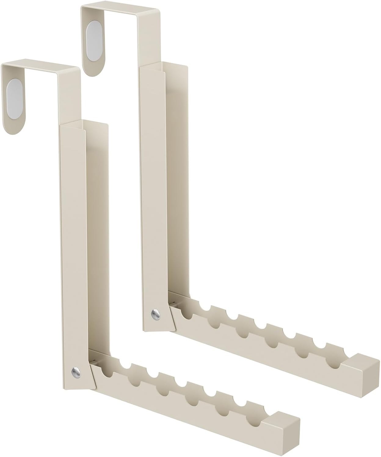 Perchero plegable para puerta espacio pequeño beige set 2