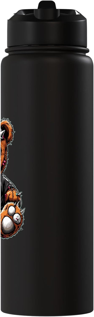Vaso térmico acero inox con oso de peluche rock gothic