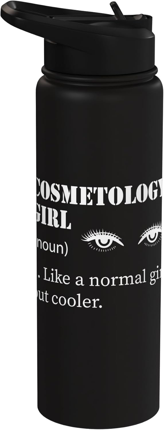 Botella de agua aislada de acero inoxidable para estilista de belleza
