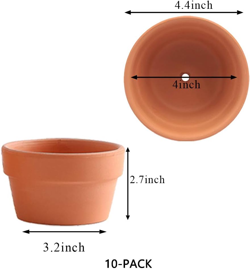 Maceta terracota 4.4pulg con orificio drenaje