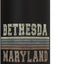 Botella de agua acero inoxidable Bethesda Maryland retro
